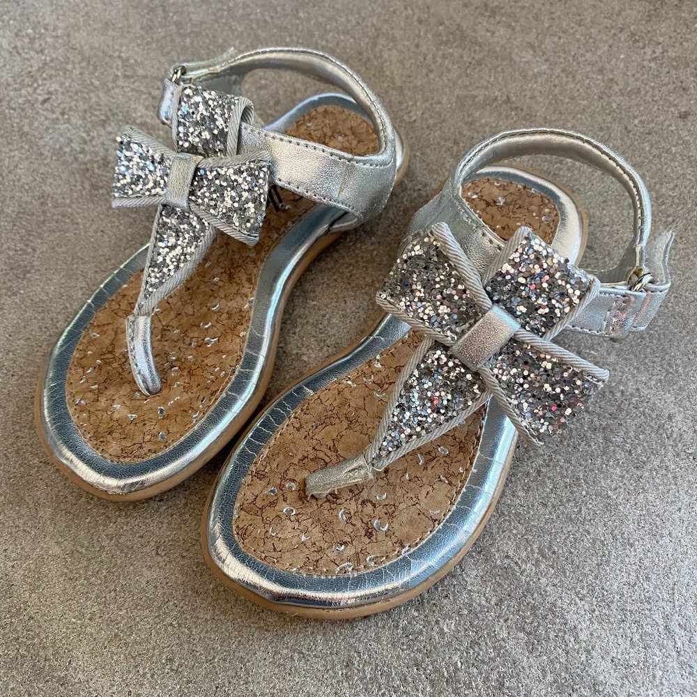 Balleto Sparkly Sandals - Cork & Silver